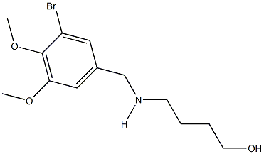 4-[(3-bromo-4,5-dimethoxybenzyl)amino]-1-butanol Struktur