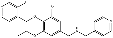 N-{3-bromo-5-ethoxy-4-[(2-fluorobenzyl)oxy]benzyl}-N-(4-pyridinylmethyl)amine Struktur