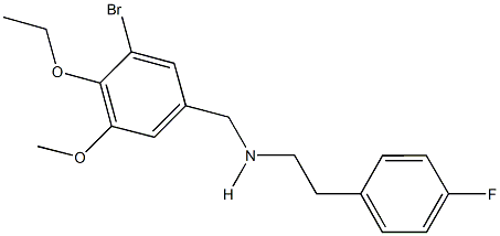 N-(3-bromo-4-ethoxy-5-methoxybenzyl)-N-[2-(4-fluorophenyl)ethyl]amine Struktur