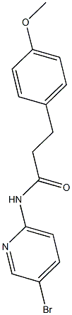 N-(5-bromo-2-pyridinyl)-3-(4-methoxyphenyl)propanamide Struktur