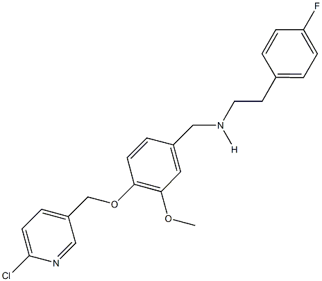 N-{4-[(6-chloro-3-pyridinyl)methoxy]-3-methoxybenzyl}-N-[2-(4-fluorophenyl)ethyl]amine Struktur