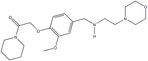 N-{3-methoxy-4-[2-oxo-2-(1-piperidinyl)ethoxy]benzyl}-N-[2-(4-morpholinyl)ethyl]amine Struktur