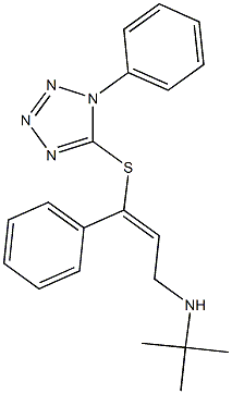 N-(tert-butyl)-N-{3-phenyl-3-[(1-phenyl-1H-tetraazol-5-yl)sulfanyl]-2-propenyl}amine Struktur