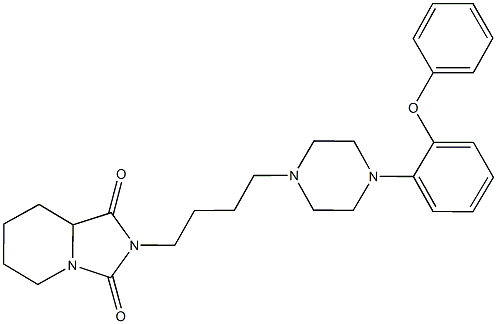 2-{4-[4-(2-phenoxyphenyl)-1-piperazinyl]butyl}tetrahydroimidazo[1,5-a]pyridine-1,3(2H,5H)-dione Struktur