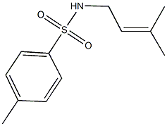 4-methyl-N-(3-methyl-2-butenyl)benzenesulfonamide Struktur