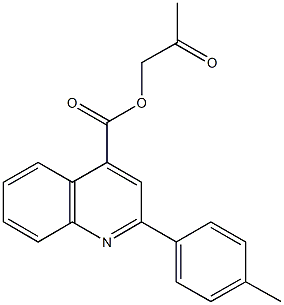 2-oxopropyl 2-(4-methylphenyl)-4-quinolinecarboxylate Struktur