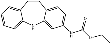 ethyl 10,11-dihydro-5H-dibenzo[b,f]azepin-3-ylcarbamate Struktur