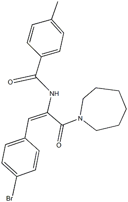 N-[1-(1-azepanylcarbonyl)-2-(4-bromophenyl)vinyl]-4-methylbenzamide Struktur