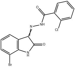 N'-(7-bromo-2-oxo-1,2-dihydro-3H-indol-3-ylidene)-2-chlorobenzohydrazide Struktur