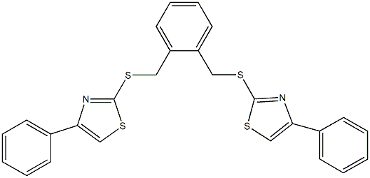 4-phenyl-2-[(2-{[(4-phenyl-1,3-thiazol-2-yl)sulfanyl]methyl}benzyl)sulfanyl]-1,3-thiazole Struktur