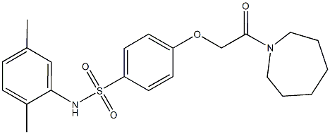 4-[2-(1-azepanyl)-2-oxoethoxy]-N-(2,5-dimethylphenyl)benzenesulfonamide Struktur