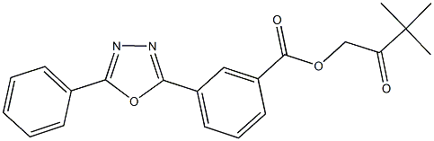 3,3-dimethyl-2-oxobutyl 3-(5-phenyl-1,3,4-oxadiazol-2-yl)benzoate Struktur