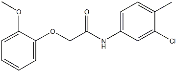 N-(3-chloro-4-methylphenyl)-2-(2-methoxyphenoxy)acetamide Struktur