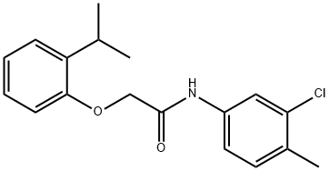 N-(3-chloro-4-methylphenyl)-2-(2-isopropylphenoxy)acetamide Struktur