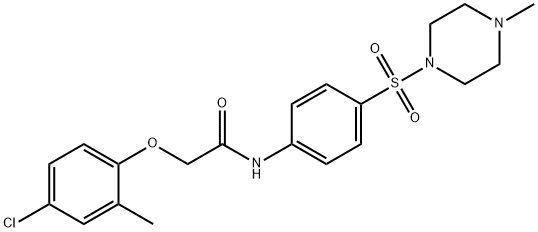 2-(4-chloro-2-methylphenoxy)-N-{4-[(4-methyl-1-piperazinyl)sulfonyl]phenyl}acetamide Struktur