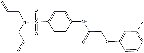 N-{4-[(diallylamino)sulfonyl]phenyl}-2-(3-methylphenoxy)acetamide Struktur