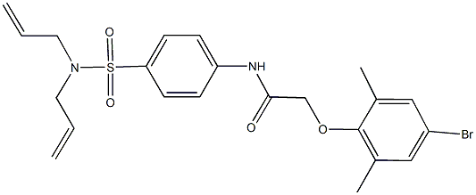 2-(4-bromo-2,6-dimethylphenoxy)-N-{4-[(diallylamino)sulfonyl]phenyl}acetamide Struktur