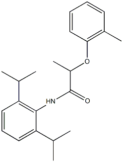 N-(2,6-diisopropylphenyl)-2-(2-methylphenoxy)propanamide Struktur