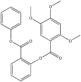 2-(phenoxycarbonyl)phenyl 2,4,5-trimethoxybenzoate Struktur