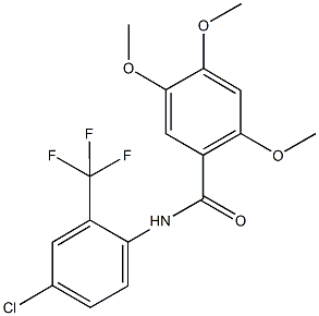 N-[4-chloro-2-(trifluoromethyl)phenyl]-2,4,5-trimethoxybenzamide Struktur