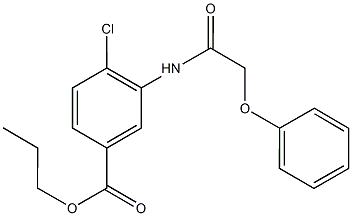 propyl 4-chloro-3-[(phenoxyacetyl)amino]benzoate Struktur