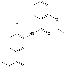 methyl 4-chloro-3-[(2-ethoxybenzoyl)amino]benzoate Struktur