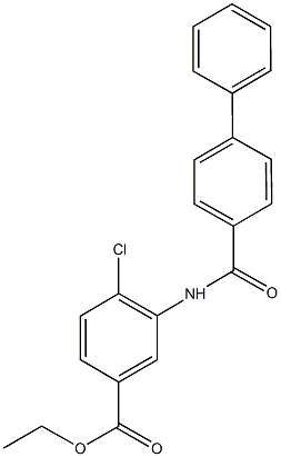 ethyl 3-[([1,1'-biphenyl]-4-ylcarbonyl)amino]-4-chlorobenzoate Struktur