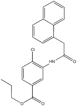 propyl 4-chloro-3-[(1-naphthylacetyl)amino]benzoate Struktur