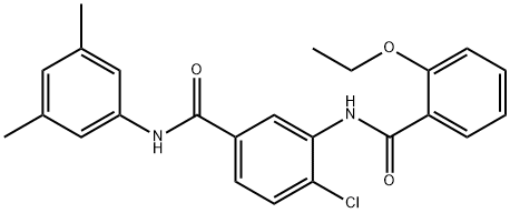 4-chloro-N-(3,5-dimethylphenyl)-3-[(2-ethoxybenzoyl)amino]benzamide Struktur