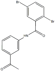 N-(3-acetylphenyl)-2,5-dibromobenzamide Struktur