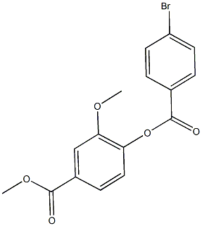 methyl 4-[(4-bromobenzoyl)oxy]-3-methoxybenzoate Struktur