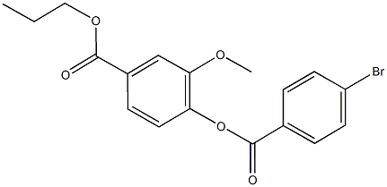 propyl 4-[(4-bromobenzoyl)oxy]-3-methoxybenzoate Struktur