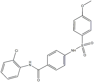 N-(2-chlorophenyl)-4-{[(4-methoxyphenyl)sulfonyl]amino}benzamide Struktur