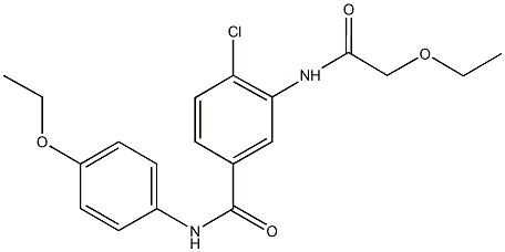 4-chloro-3-[(ethoxyacetyl)amino]-N-(4-ethoxyphenyl)benzamide Struktur