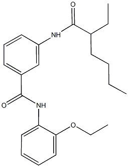 N-(2-ethoxyphenyl)-3-[(2-ethylhexanoyl)amino]benzamide Struktur