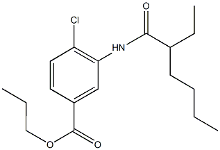 propyl 4-chloro-3-[(2-ethylhexanoyl)amino]benzoate Struktur