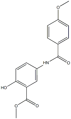 methyl 2-hydroxy-5-[(4-methoxybenzoyl)amino]benzoate Struktur