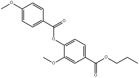 propyl 3-methoxy-4-[(4-methoxybenzoyl)oxy]benzoate Struktur