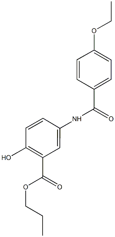 propyl 5-[(4-ethoxybenzoyl)amino]-2-hydroxybenzoate Struktur