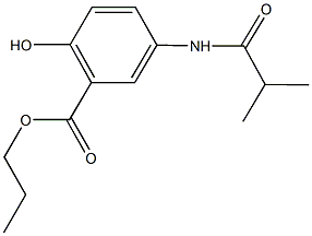 propyl 2-hydroxy-5-(isobutyrylamino)benzoate Struktur