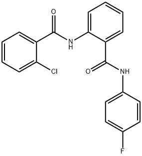 2-[(2-chlorobenzoyl)amino]-N-(4-fluorophenyl)benzamide Struktur