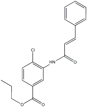 propyl 4-chloro-3-(cinnamoylamino)benzoate Struktur