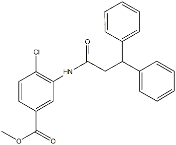 methyl 4-chloro-3-[(3,3-diphenylpropanoyl)amino]benzoate Struktur