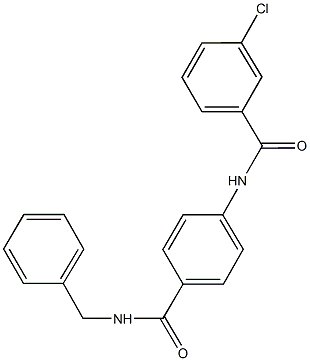 N-{4-[(benzylamino)carbonyl]phenyl}-3-chlorobenzamide Struktur