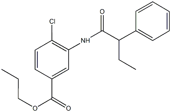 propyl 4-chloro-3-[(2-phenylbutanoyl)amino]benzoate Struktur