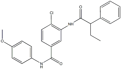 4-chloro-N-(4-methoxyphenyl)-3-[(2-phenylbutanoyl)amino]benzamide Struktur