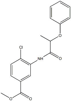 methyl 4-chloro-3-[(2-phenoxypropanoyl)amino]benzoate Struktur