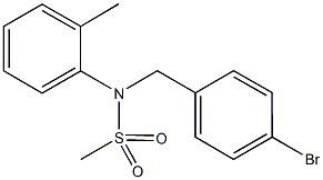 N-(4-bromobenzyl)-N-(2-methylphenyl)methanesulfonamide Struktur