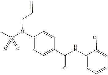 4-[allyl(methylsulfonyl)amino]-N-(2-chlorophenyl)benzamide Struktur