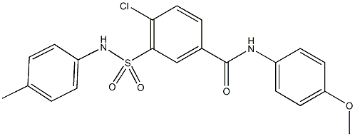 4-chloro-N-(4-methoxyphenyl)-3-(4-toluidinosulfonyl)benzamide Struktur